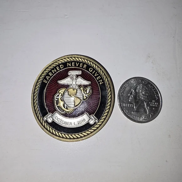 USMC "The Crucible" Earned Never Given Engravable Challenge Coin - Picture 1 of 2